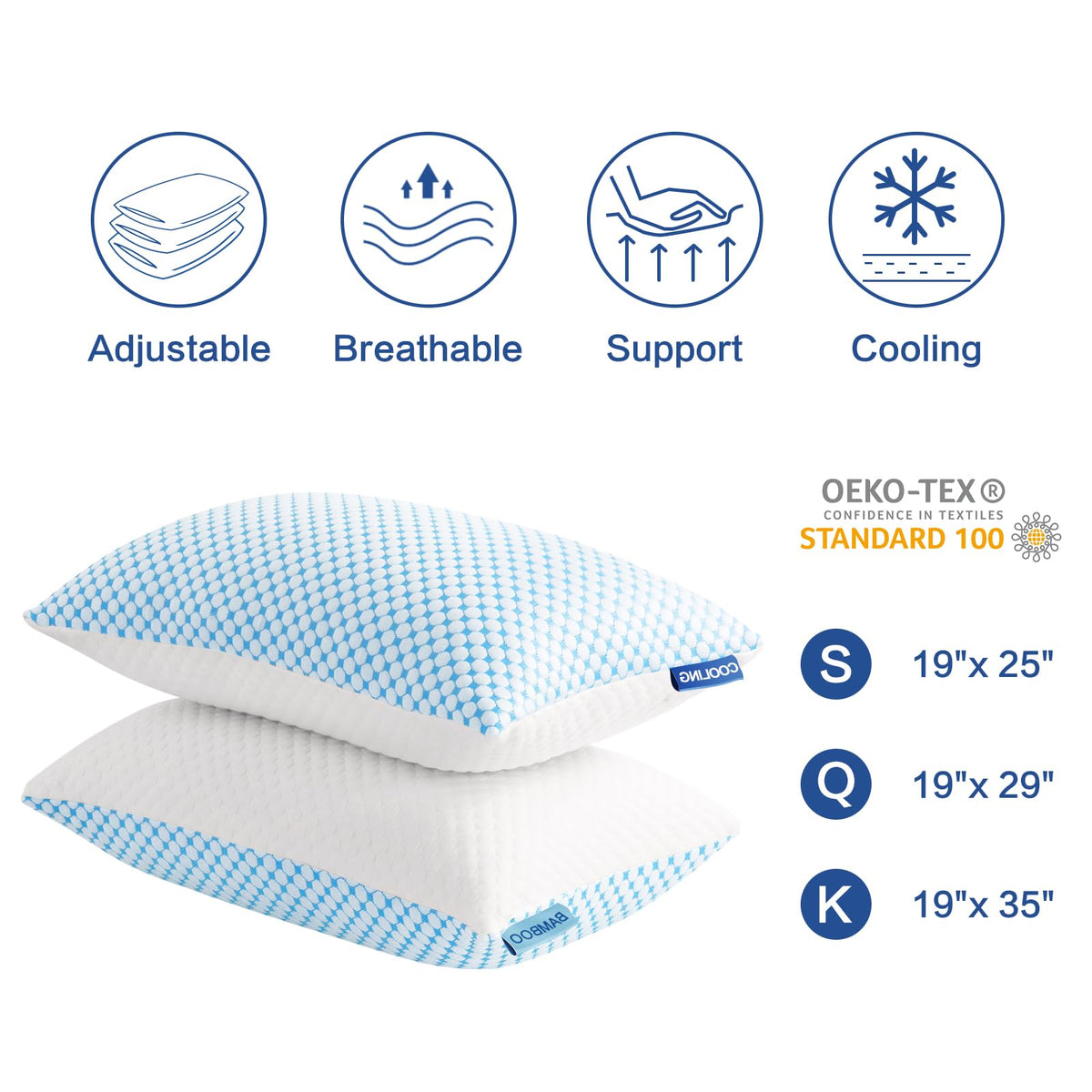 EASELAND Firm Pillows vacuum-packed packaging enables compact unboxing and quick setup.