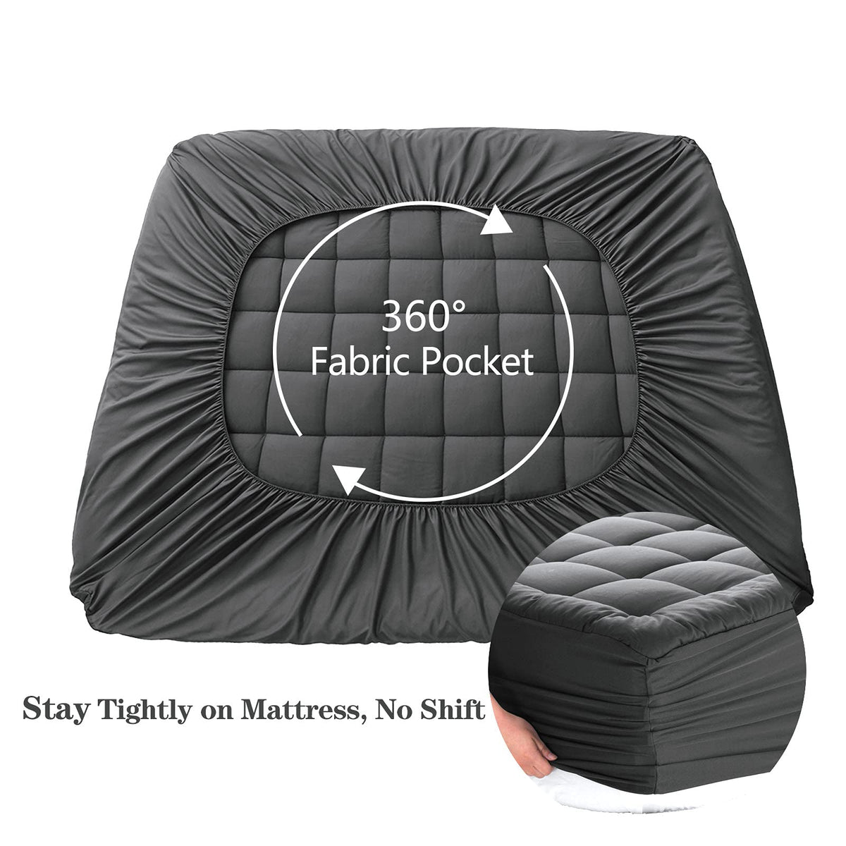 EASELAND fitted sheet style stays smooth as you move in bed.