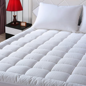 EASELAND king size mattress pad with pillow top for softer feel