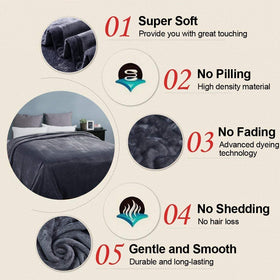 EASELAND lightweight thermal fleece blanket ideal for sofa or camping.