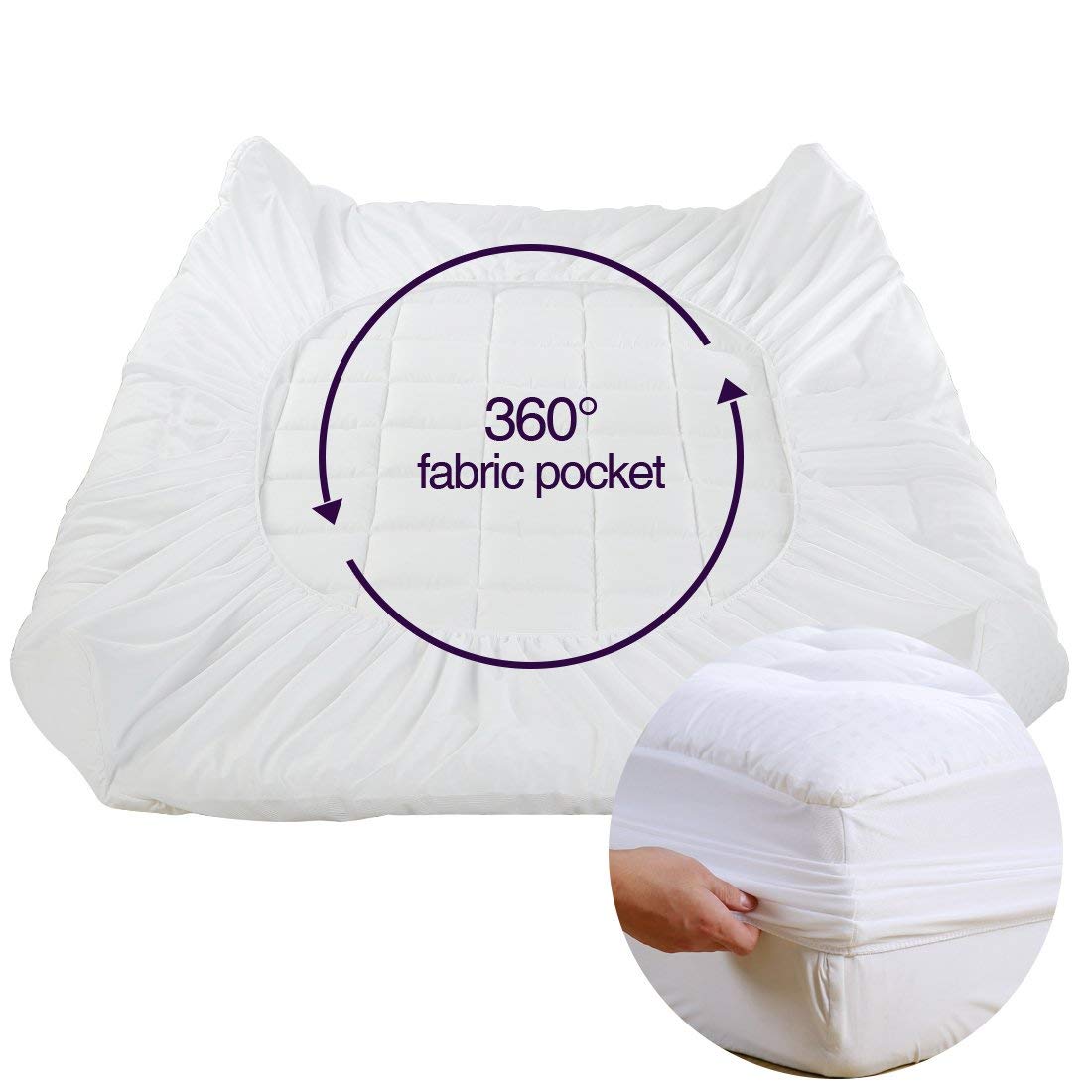 EASELAND machine-washable mattress pad for easy maintenance.