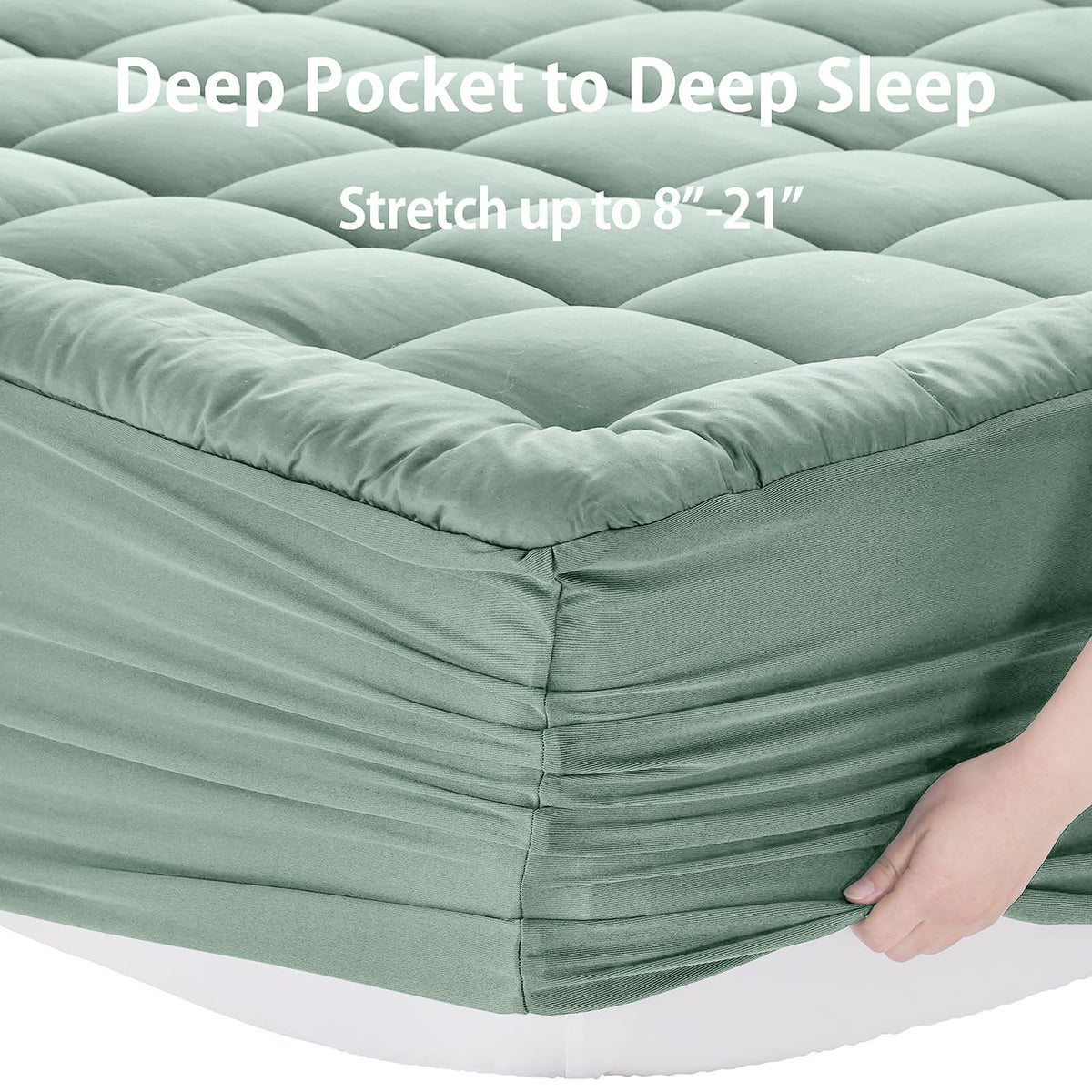 EASELAND mattress pad is machine-washable for easy care.