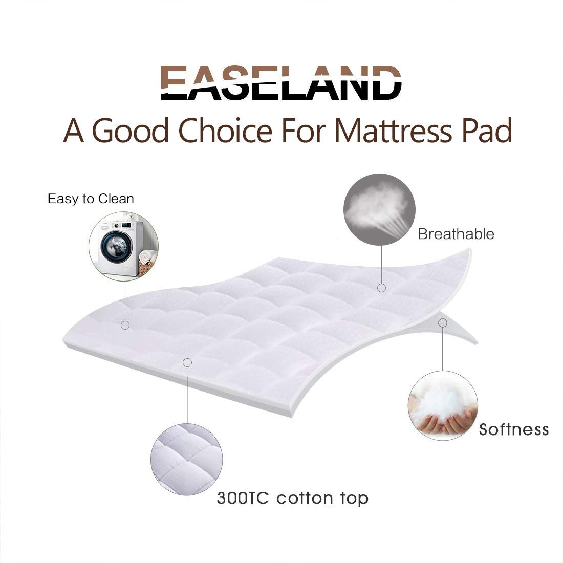 EASELAND quilting close-up highlighting durable pattern and soft texture.