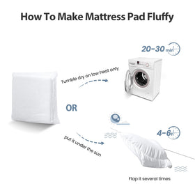 Easeland white mattress pad enhances your sleep surface with a protective layer.