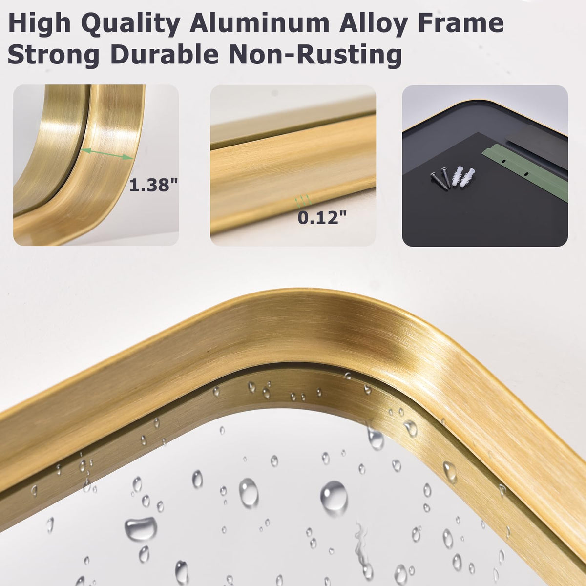 Easly rustproof and waterproof frame stays pristine in humid spaces