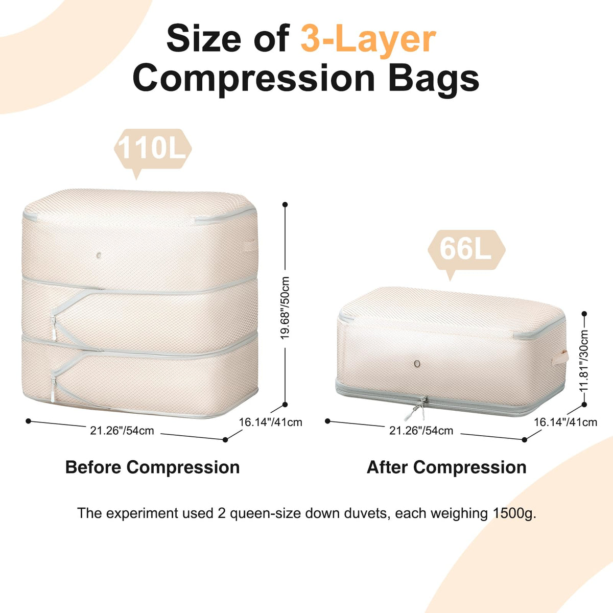 Easortm blanket storage bag shows washable, tear-resistant fabric for long-term use.