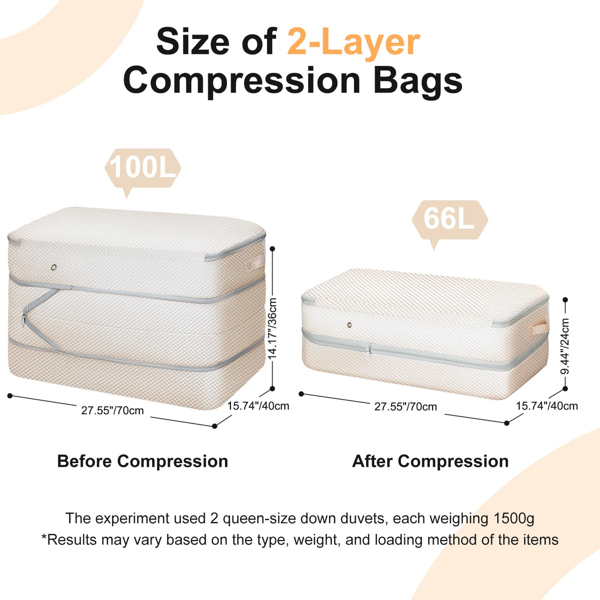 Easortm Comforter Storage Bag with mesh window, breathable and easy to identify contents.