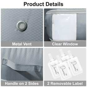 Ideal for bulk storage in closets or under beds.