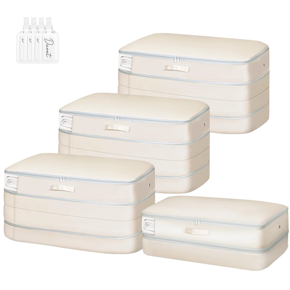 Easortm Comforter Storage Bag zip close-up for secure compression