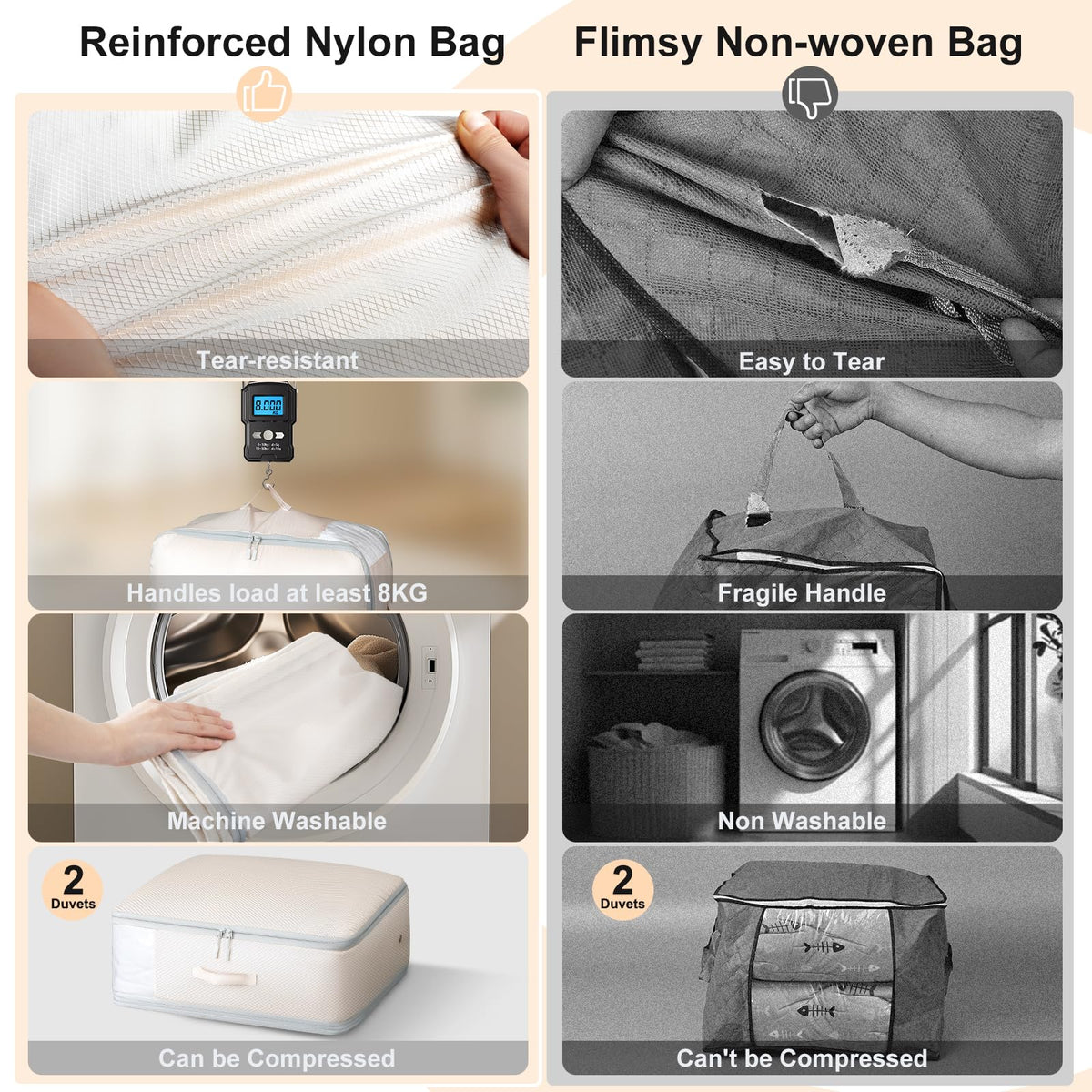 Easortm transparent window with labels helps quick identification of stored items.