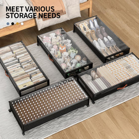 Eastherry under-bed storage large-capacity organizer helps organize clothes and linens.