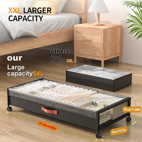 Eastherry under-bed storage with metal framework emphasizes durability for long-term use.