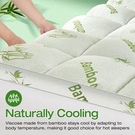 Machine-washable Easthome topper enables easy care and lasting freshness.