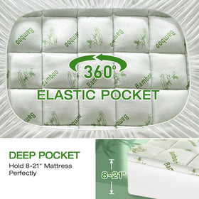 Vacuum-packaged Easthome topper, guidance to regain fullness after opening.