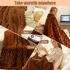 Eastsora heated blanket throw portable design for home or travel