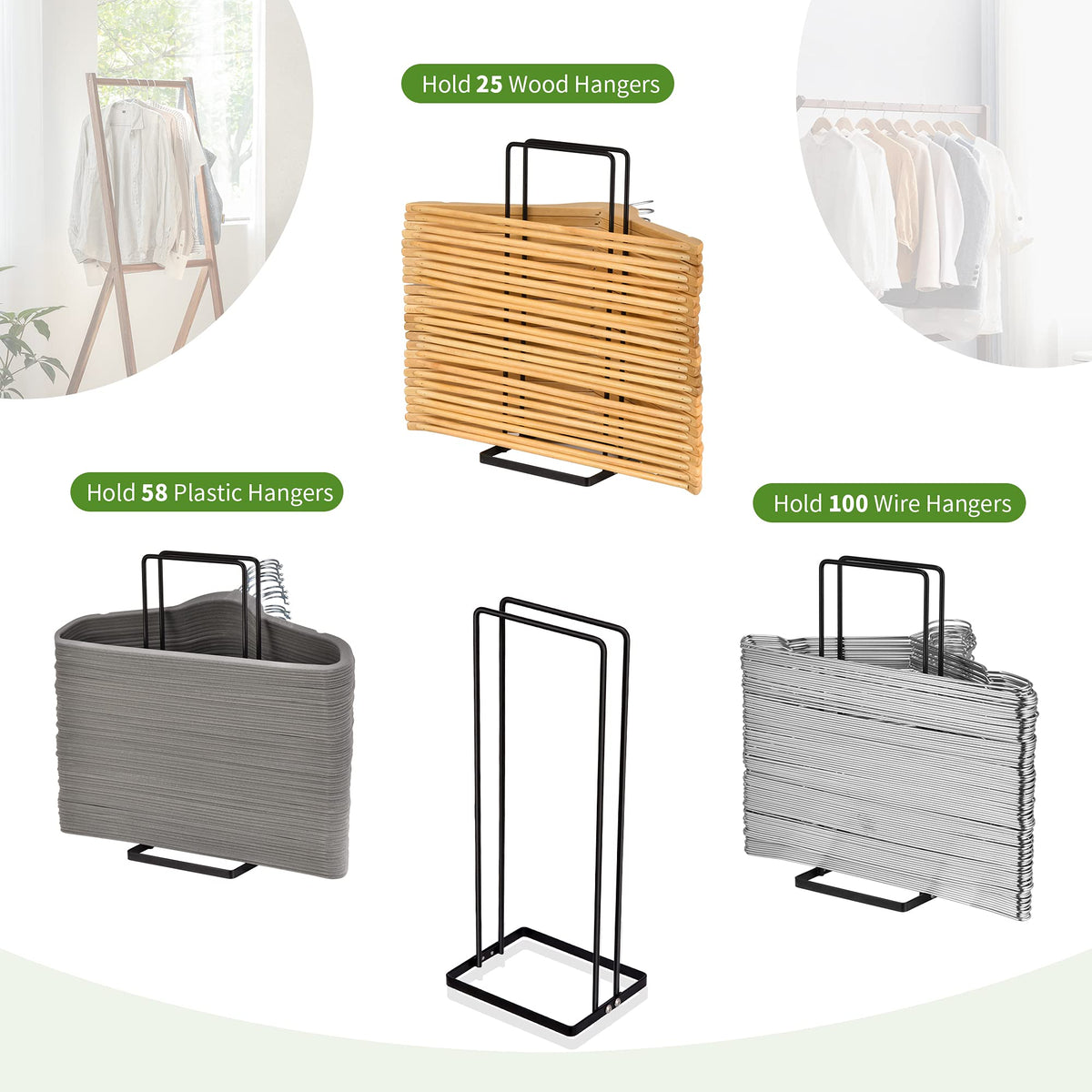 EASTTOWEST stackable hanger rack setup demonstrates vertical storage.
