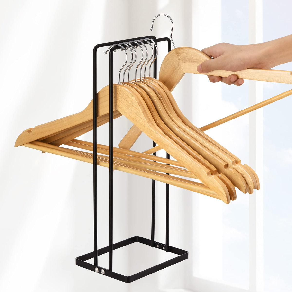 EASTTOWEST two-pack hanger organizer streamlines closet setup and storage.