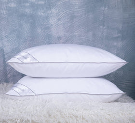 Eastwarmth goose-down cooling pillow front view shows breathable cover for cooler sleep.