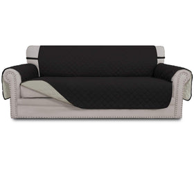 Easy-Going couch cover in dual-color quilted fabric protects the sofa