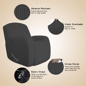 Easy-Going elastic bottom design ensures secure fit on oversized recliners.