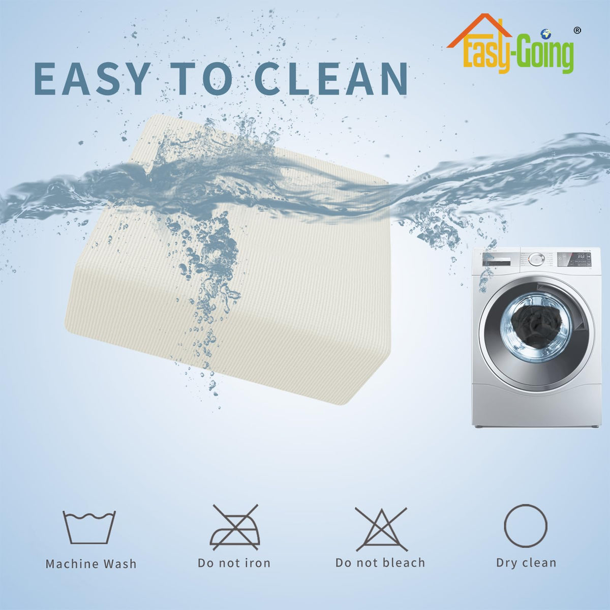 Easy-Going elastic-bottom fit keeps the cover securely in place.