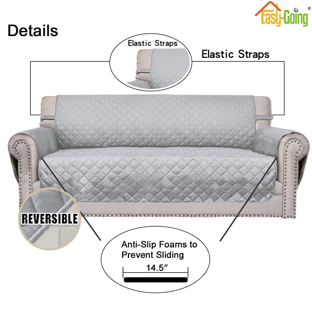 Easy-Going foam pipes help keep the cover in place during daily use.