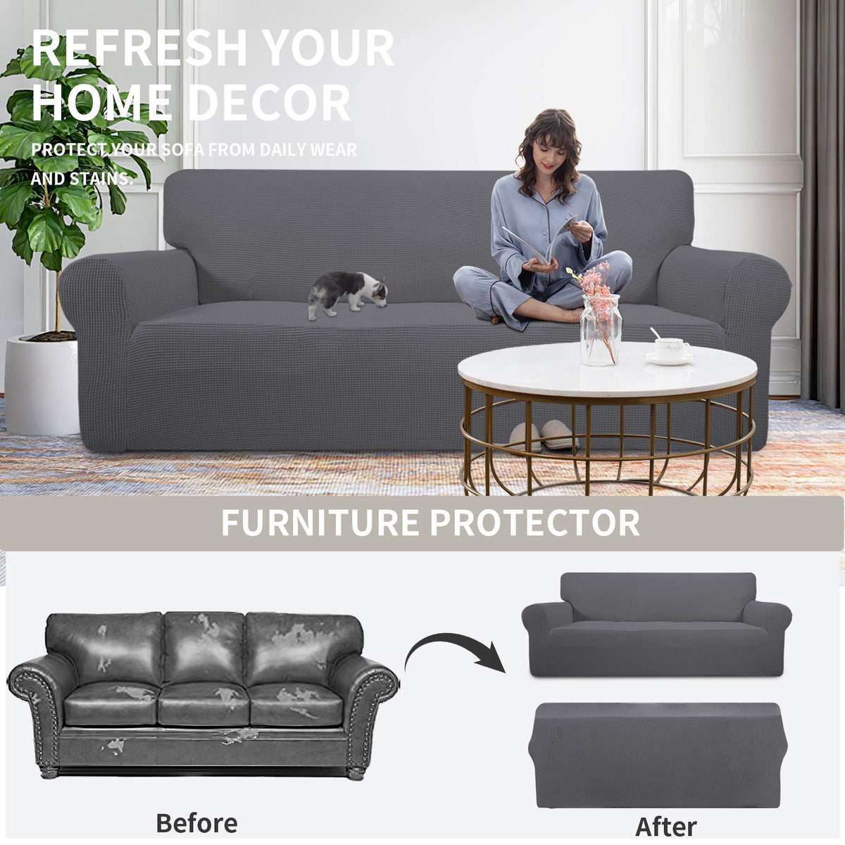 Easy-Going furniture protector guards against spills and everyday wear.