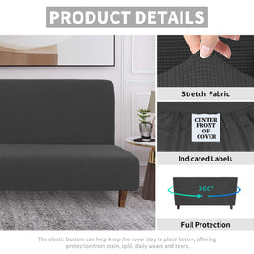 Easy-Going futon cover protects against kid spills and accidents