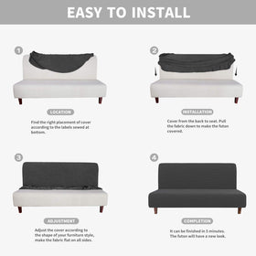 Easy-Going futon cover fits 65-70 inch seats securely