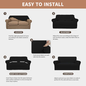 Easy-Going installation with foam strips securing the cover in place