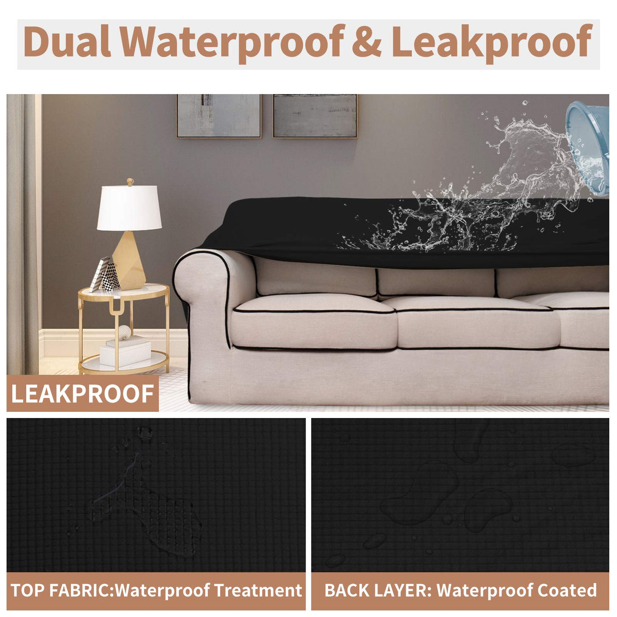 Easy-Going leakproof sofa protector shielding upholstery from common accidents