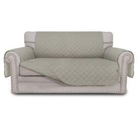 Easy-Going loveseat cover beige for two-seat sofa protects upholstery