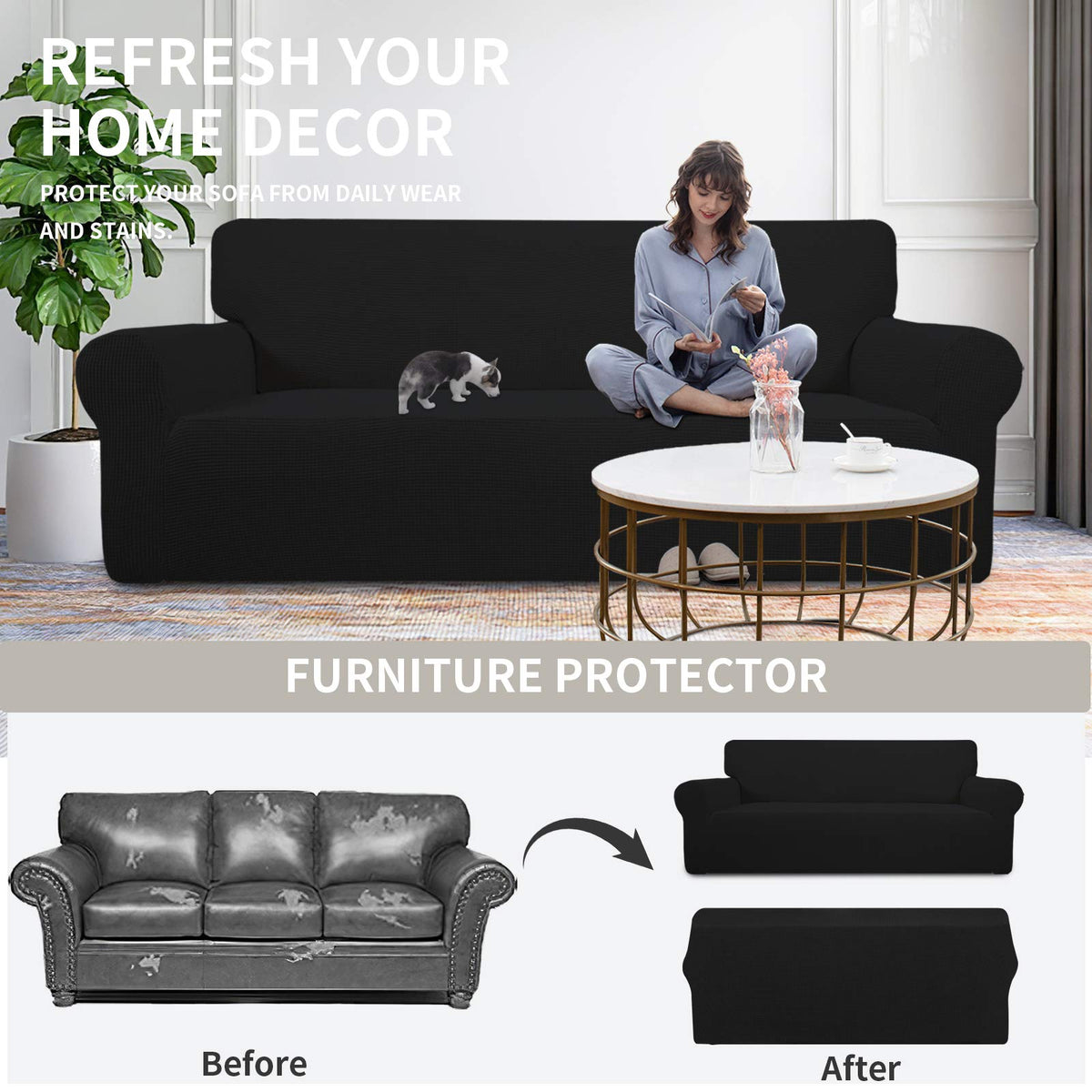 Easy-Going loveseat slipcover fits 40-60 inches for versatile seating arrangements.