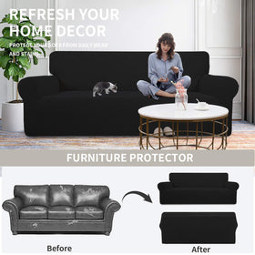 Easy-Going loveseat slipcover fits 40-60 inches for versatile seating arrangements.