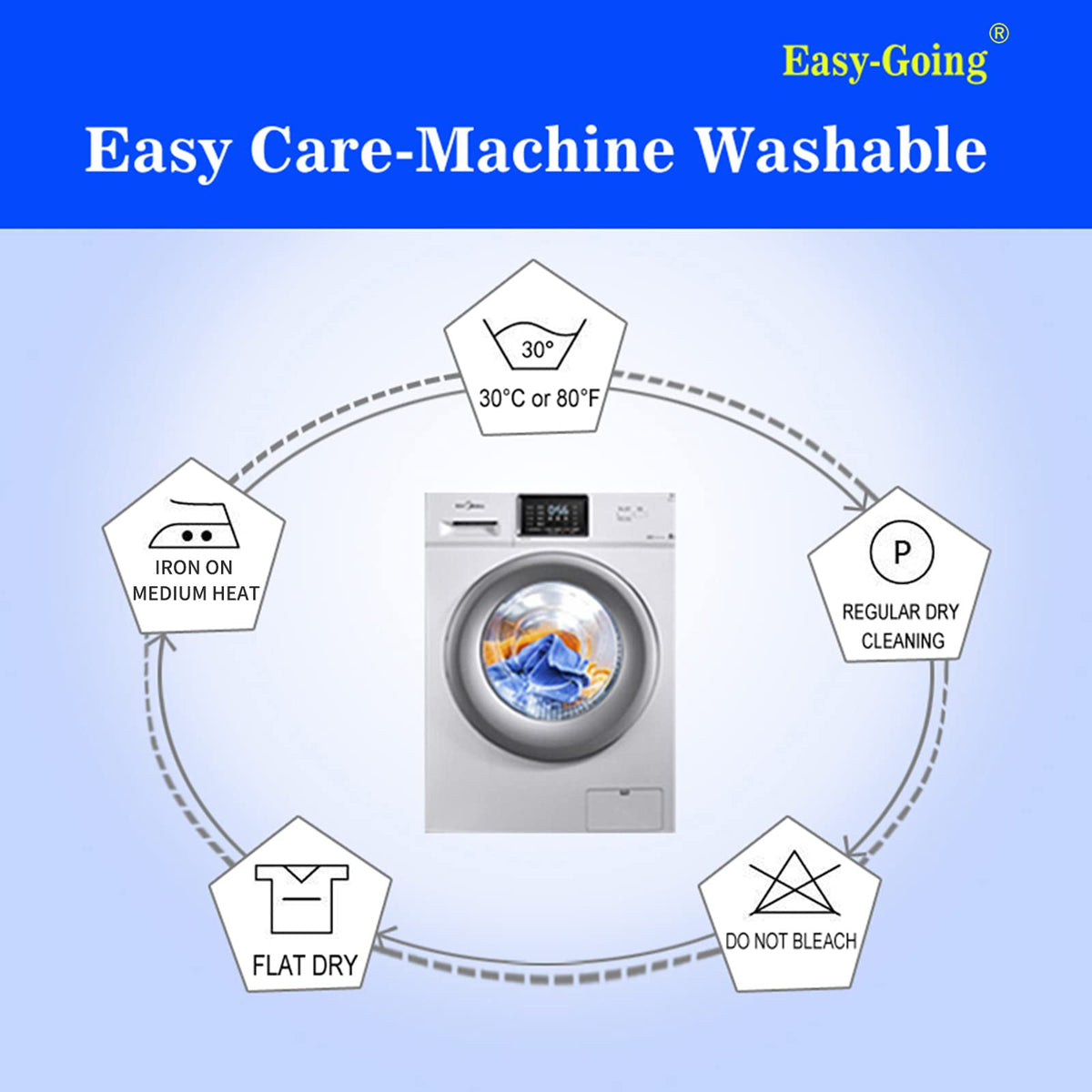 Easy-Going machine washable at 30°C for easy pet-friendly cleaning.