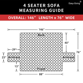 Easy-Going slipcover is machine washable at 30°C for easy care.