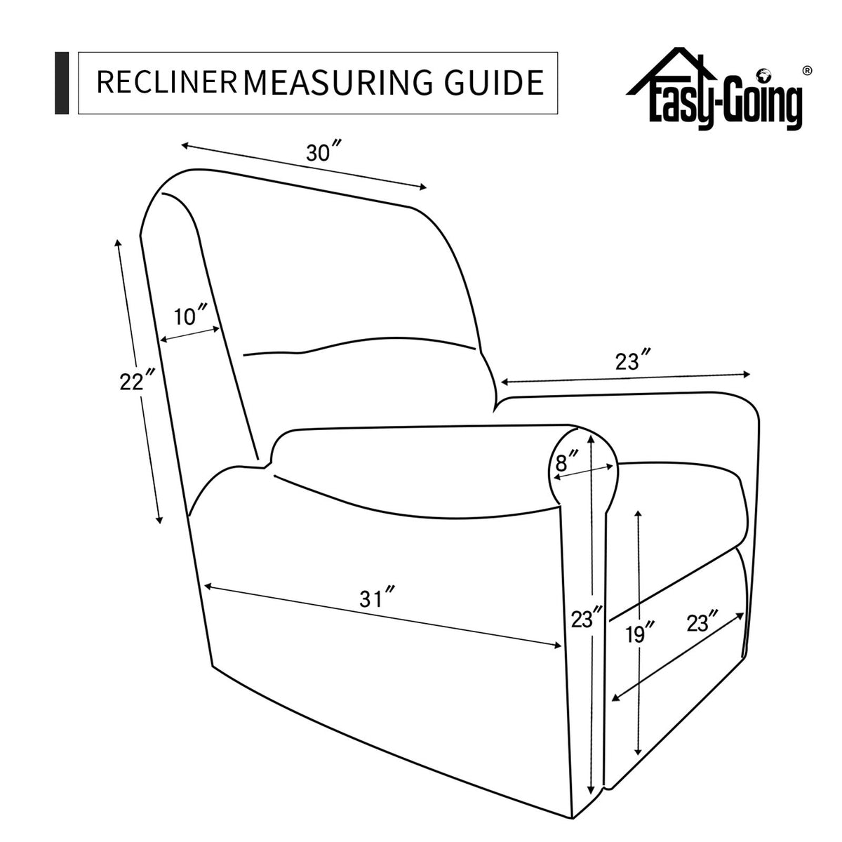 Easy-Going machine-washable slipcover for simple maintenance.