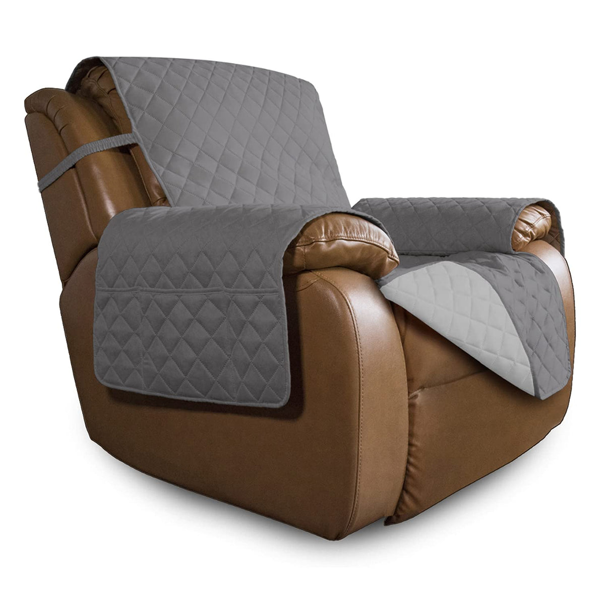 Easy-Going gray fabric close-up showing durable, water-resistant protection.