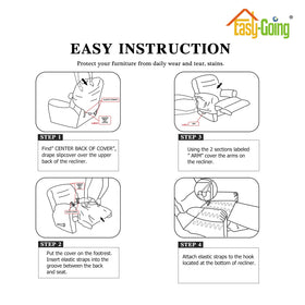 Easy-Going recliner fit with measurement guidance for a snug look.