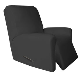 Easy-Going recliner slipcover in dark gray provides durable seat protection.