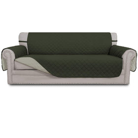 Easy-Going reversible couch cover on a 3-cushion sofa for stylish protection.