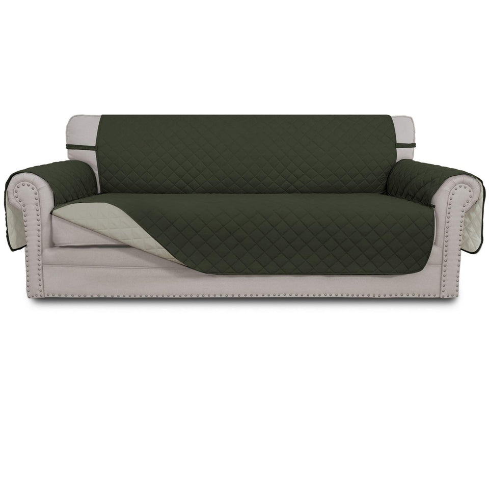 Easy-Going reversible couch cover on a 3-cushion sofa for stylish protection.