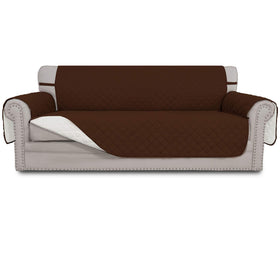 Easy-Going reversible couch cover in coffee texture guards sofa from spills and pet stains.