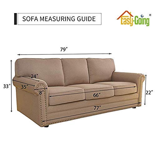 Easy-Going reversible couch cover machine washable for easy cleanup after pets.