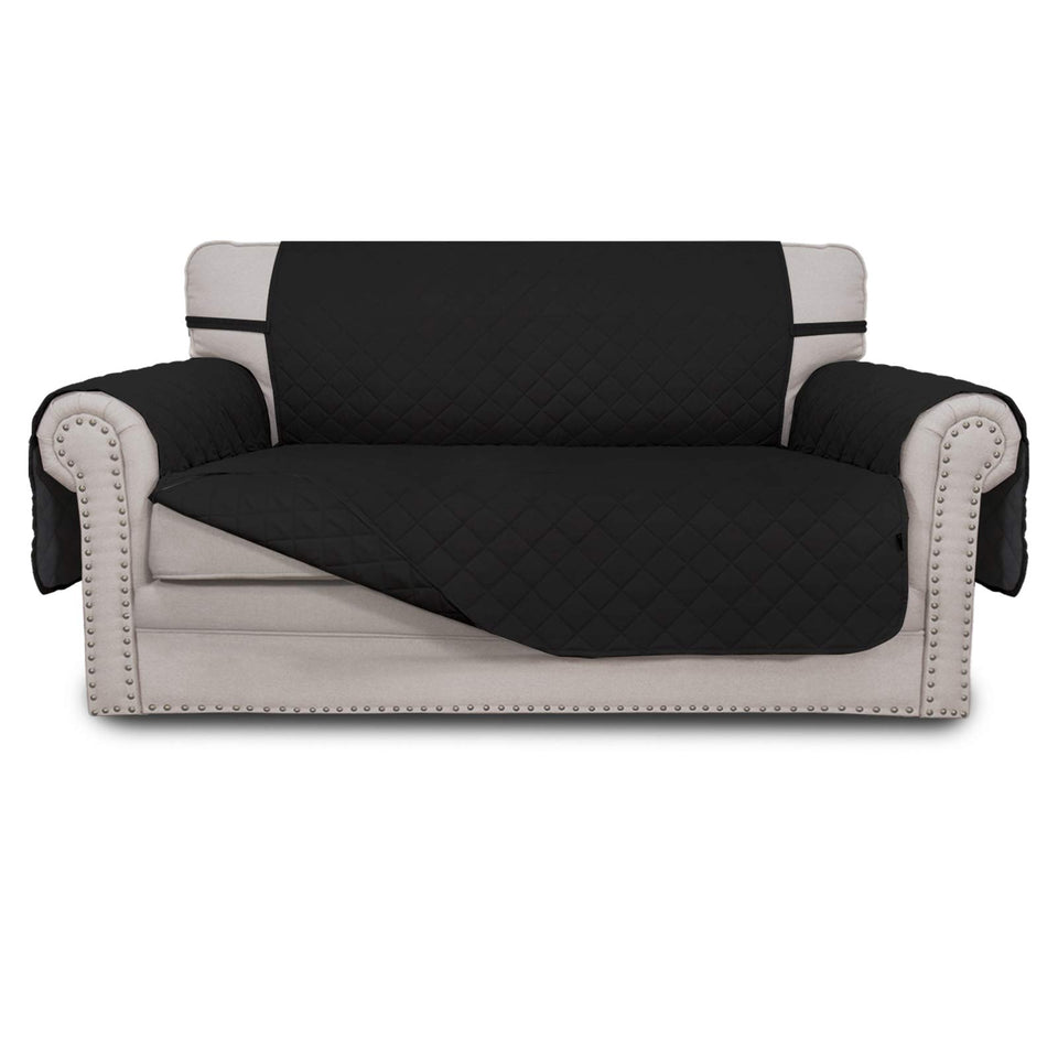 Easy-Going reversible loveseat cover front view showing protective fabric