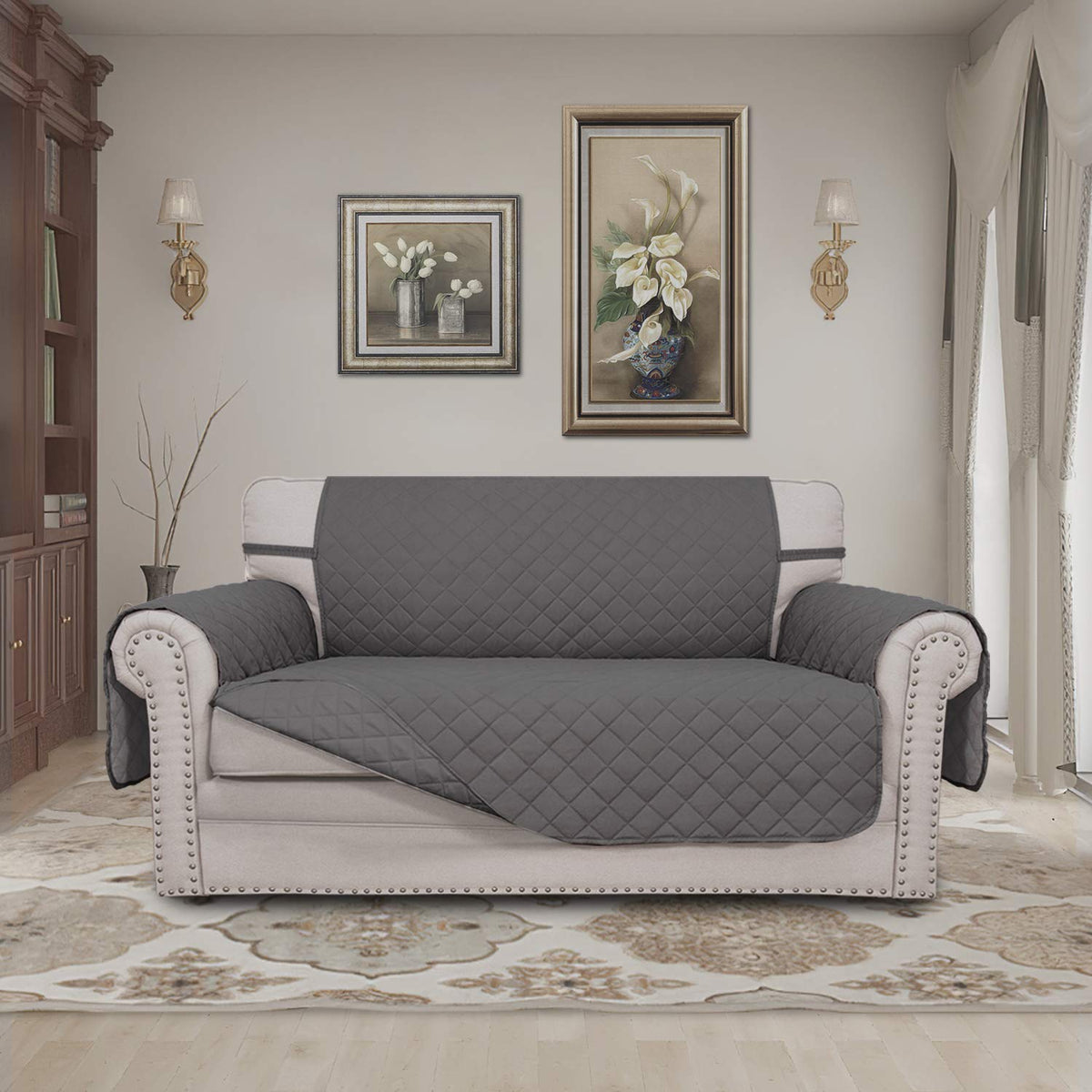 Easy-Going reversible cover side view highlighting two color options for versatile decor.