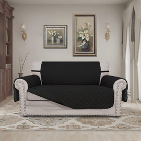 Easy-Going reversible loveseat cover side view with secure fit