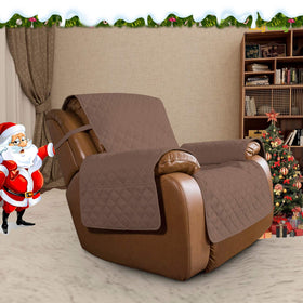 Easy-Going reversible recliner cover in brown and beige offers two-color versatility.