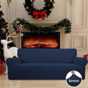 Elastic bottom keeps Easy-Going slipcover in place for busy homes.
