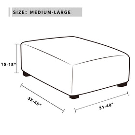 Easy-Going square ottoman cover demonstrates compact, space-saving setup.